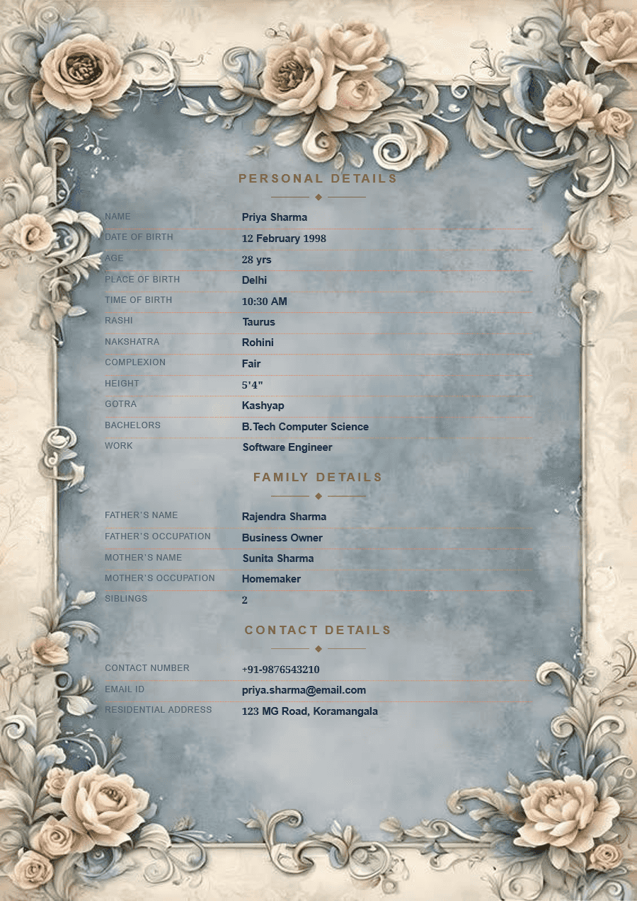 Dusty Blue Rose