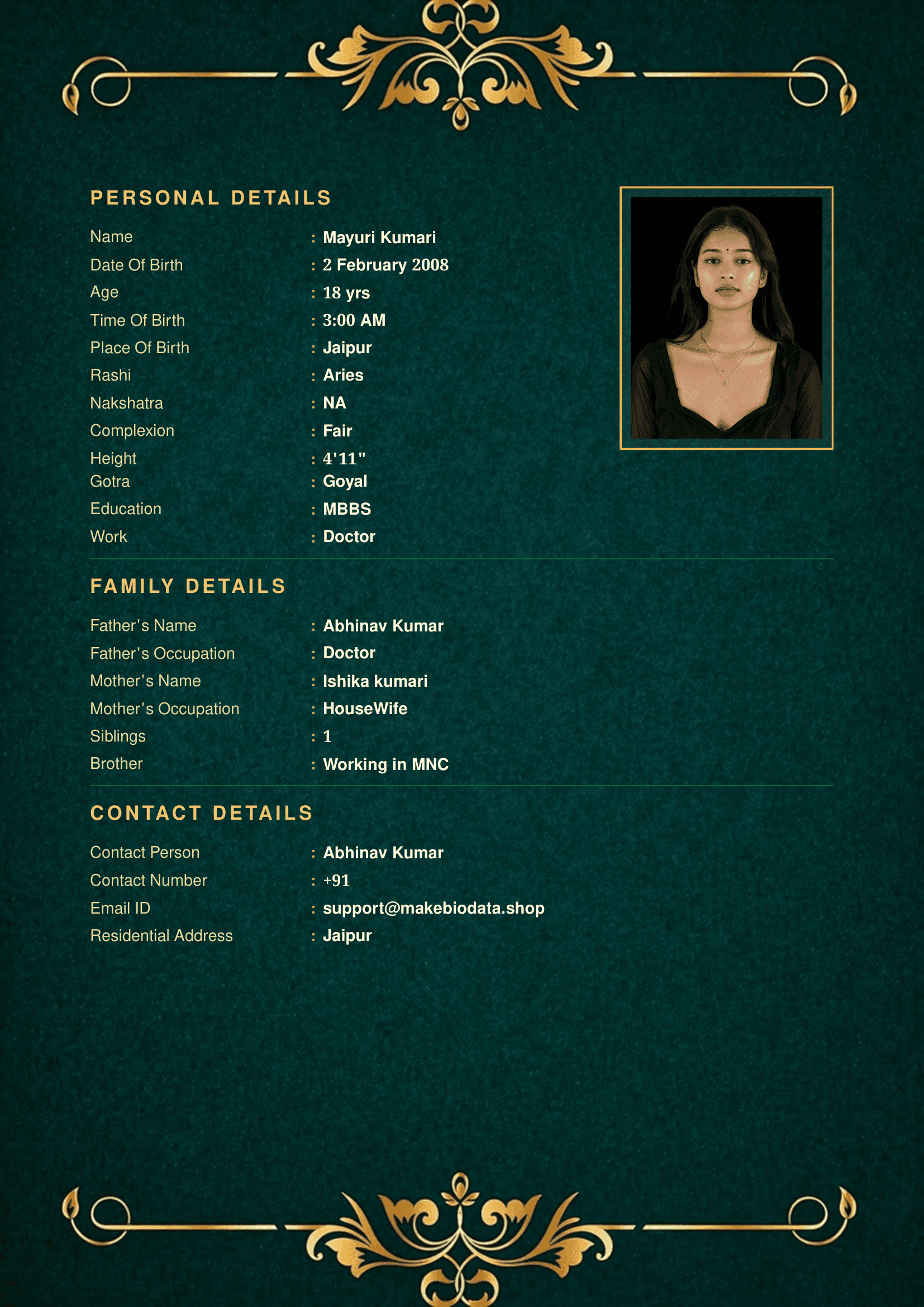 Emerald Ornate template